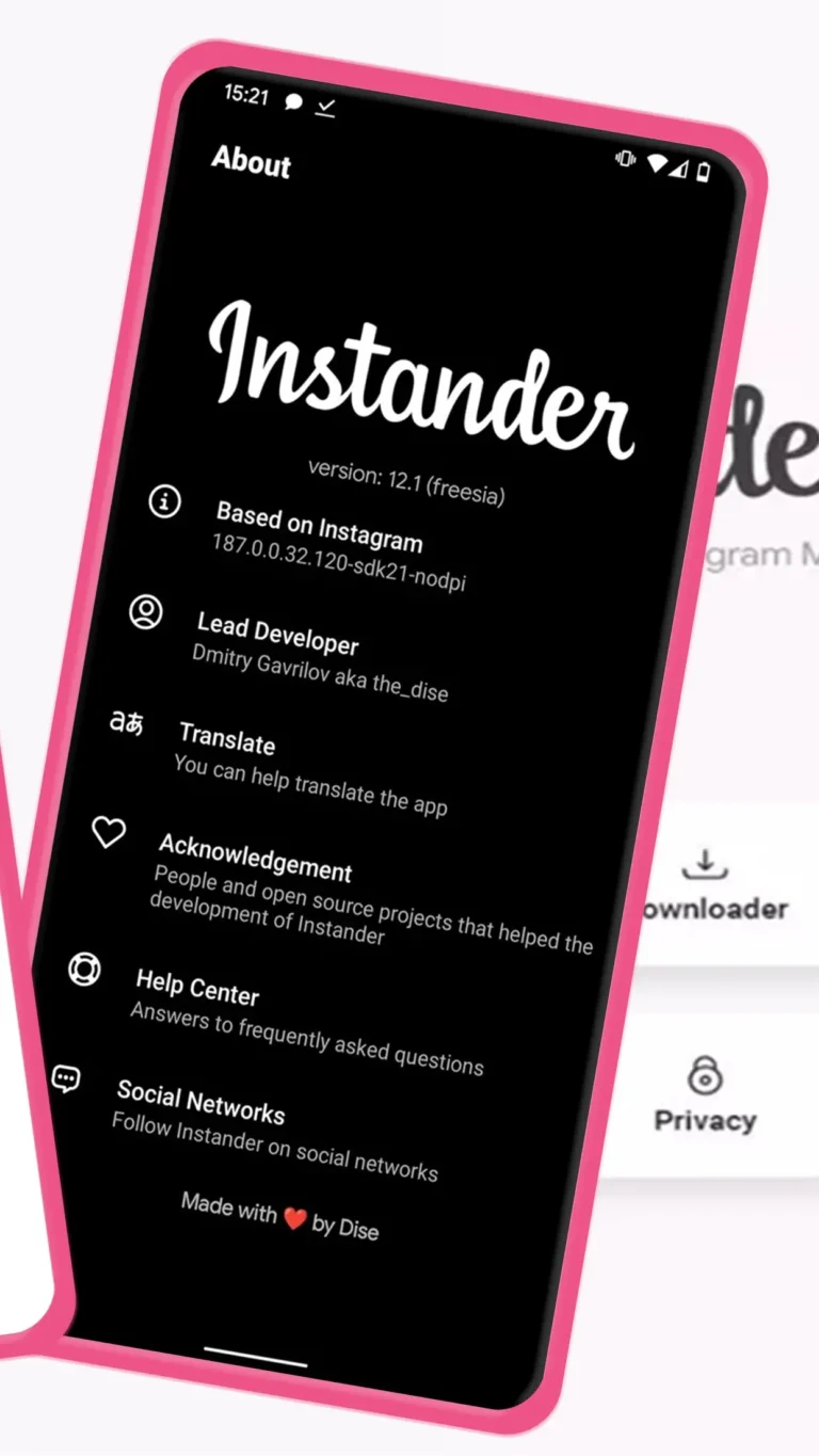 instander privacy